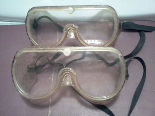 2 Pairs of Vintage Rubber Safety/Work Goggles Mask