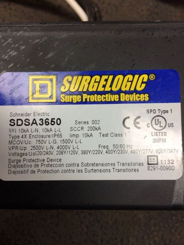 SQUARE D BY SCHNEIDER ELECTRIC  SDSA3650 SURGE PROTECTIVE DEVICE