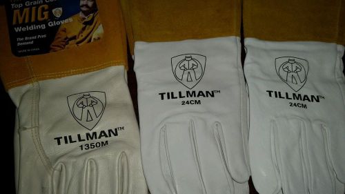 3 pairs of Tillman welding gloves. 2 are 24CM and one is 1350M free shipping