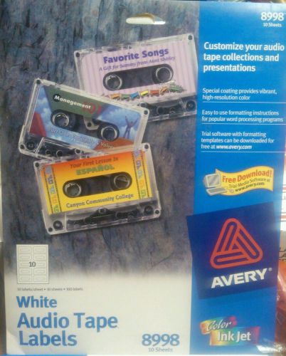 Avery white audio tape labels