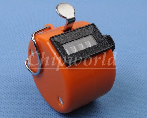 Orange Plastic Machinery Manual Counter 4 Digit Number New