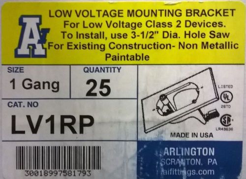 Arlington LV1RP 1-Gang Low Voltage Mounting Bracket, White - 25/Pack
