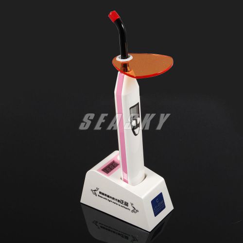 Dental Cordless Wireless LED Curing Light Lamp Photometer Lightmeter 1500mw Pink