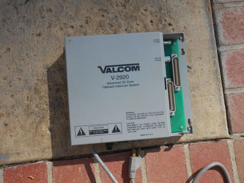 USED Valcom talkback Intercom System V-2920 -30 day warranty
