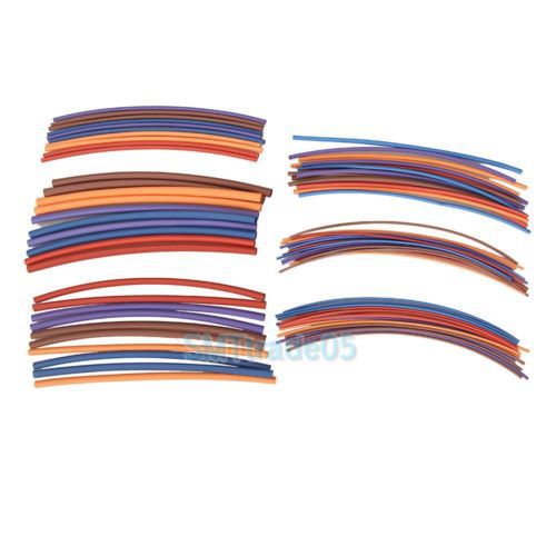 80pcs Assortment 2:1 Heat Shrink Tubing Tube Sleeving Wrap 6 Size 5 Color B#S5