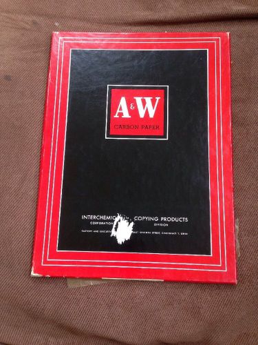 A&amp;W Carbon Transfer Paper size 8-1/2&#034; x11-1/2&#034; Wolf Brand 70 Sheets Light