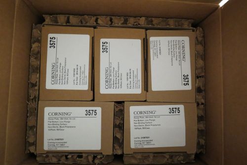 Case/ 50 Corning 384 Well Assay Plates Black FB w/ NBS Low Flange PS # 3575  II