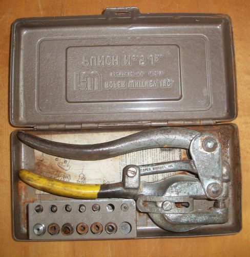 Roper Whitney No. 5 Junior Sheet Metal Punch Set- Complete With Case