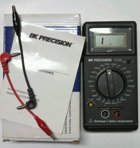 BK Precision 875B LCR Meter Low OHM Meter with Box, Instructions and Leads