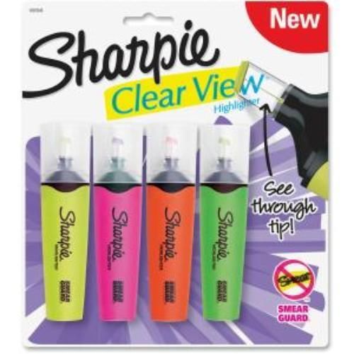Sharpie Clear View Highlighter Pack - Chisel Marker Point Style - Assorted Ink -