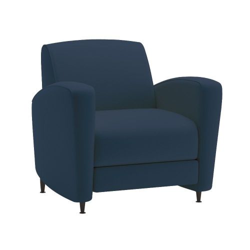 National Office Furniture Reno 1 Seat Lounge Chair with Black Metal Legs, Navy