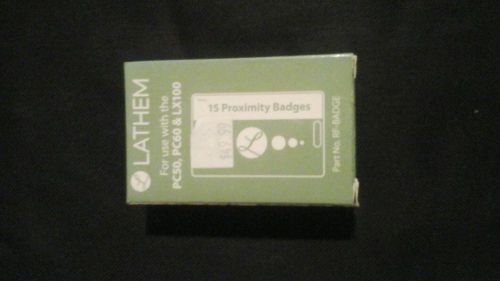 15 LATHEM RF-BADGE PROXIMITY BADGES for PC50 PC60 &amp; LX100 TIME CLOCK RETAIL BOX