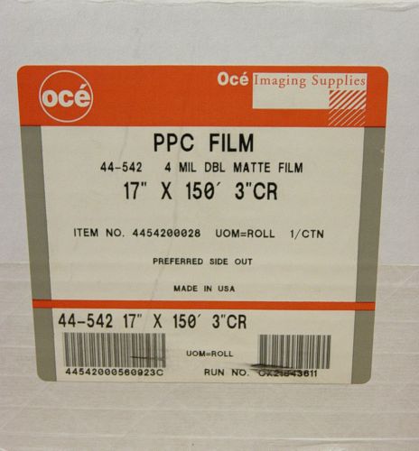 Oce PPC Double Matte Film 44-542 44542 17&#034; x 150&#039; x 3&#034; Core 4454200028