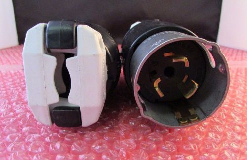 LOT OF 2 CS-8365C - Hubbell 3P-4W 50A 250V Twist Lock Connector Plugs