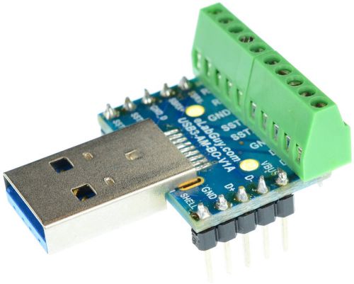 USB 3.0 Type A Male Plug breakout board eLabGuy USB3-AM-BO-V1A
