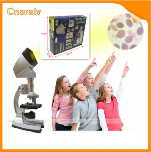 1200X LED Zoom Illuminated Monocular biological microscope with Projector F kids