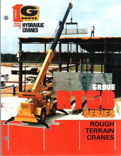 1983 GROVE RT58 25 TON CRANE BOOM CONSTRUCTION EQUIPMENT BROCHURE