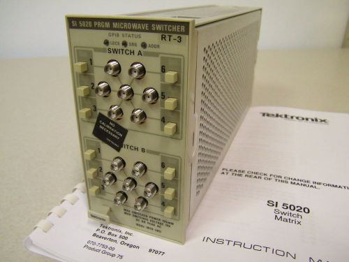 Tektronix SI-5020 Manual / Programmable RF Microwave Switching Plug-In