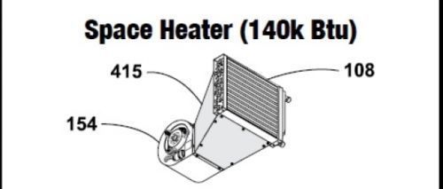 Central boiler (complete) space heater cabnet (140k btu) for sale