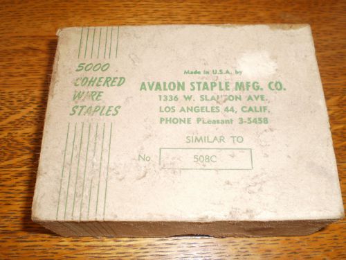 Vintage Cohered Wire Staples-Avalon Staple Mfg 5000 Pack