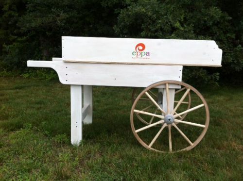 Wooden Produce Cart Natural Wood or Wine Display