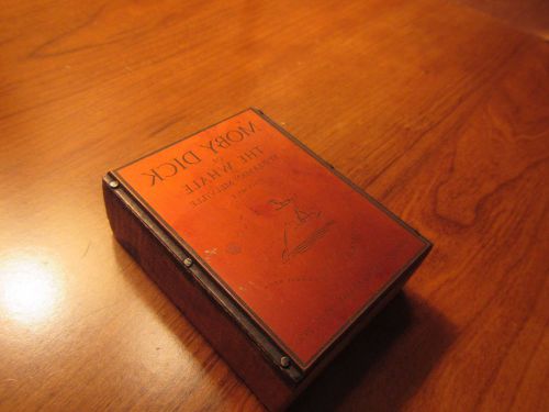 VINTAGE 1930 ANTIQUE Moby Dick COPPER  PRESS Cover PRINTING BLOCK Melville Kent