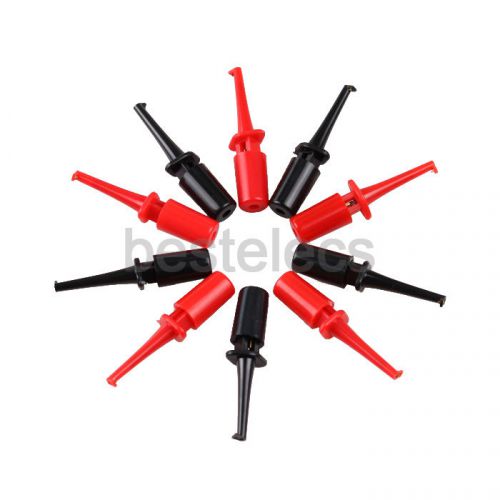 5pairs Plastic Red Black Test Hook Clip Probes for Multimeter