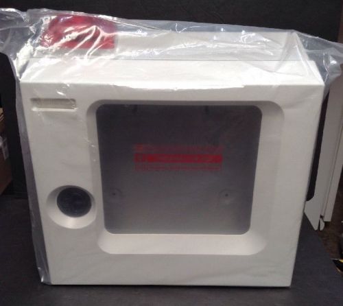 Cardiac science aed wall cabinet w/ audible alarm and warning lights for sale