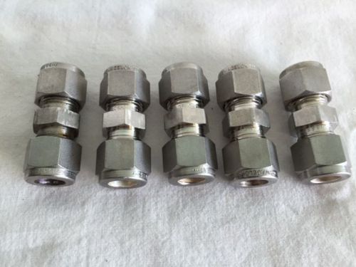 Swagelok 316 SS 3/8&#034; x 3/8&#034;  Tube Coupling 5pc Lot New Out of Package