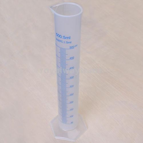 500ML Transparent Plastic Graduated Cylinder Measuring Cup in 5 Milliliter