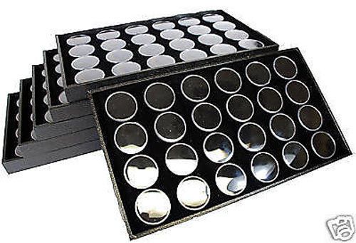 6-24 GEM JAR TRAY BLACK INSERT JEWELRY DISPLAY GEMSTONE