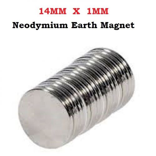 50) Neodymium Magnets 14mmx1mm DIY Craft Hobby Jewelry Earth Magnets