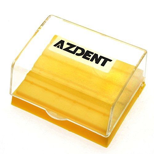 AZDENT? Dental Plastic Bur Holder Block Case Box 24 Holes Yellow Color