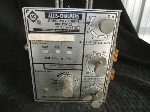 ALLIS CHALMERS STATIC OVERCURRENT TRIP DEVICE MODEL AG