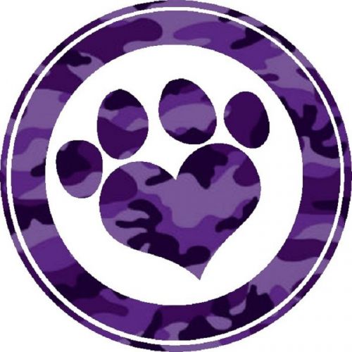 30 Custom Purple Camo Paw Print Art Personalized Address Labels