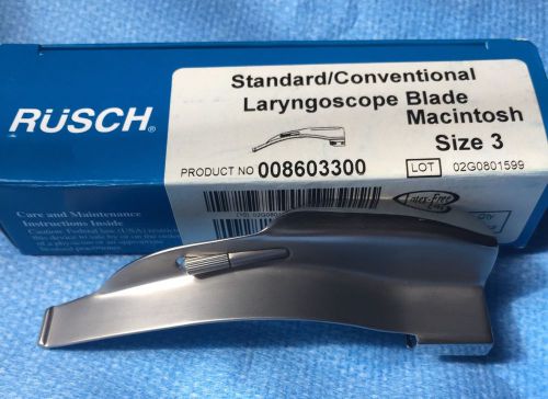 Rusch standard / conventional laryngoscope blade macintosh size 3 for sale