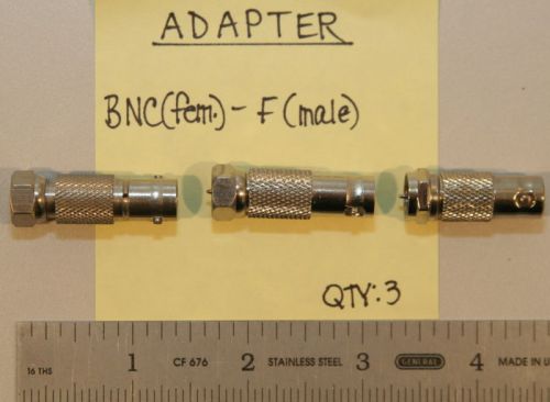 (3) BNC(Female) to F(Male) Adapters