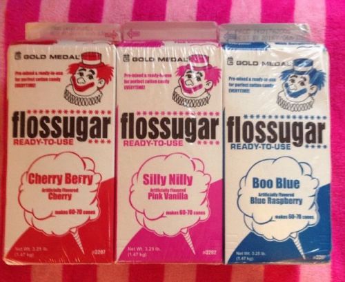 Cotton candy floss sugar flossugar 3 flavor set for sale