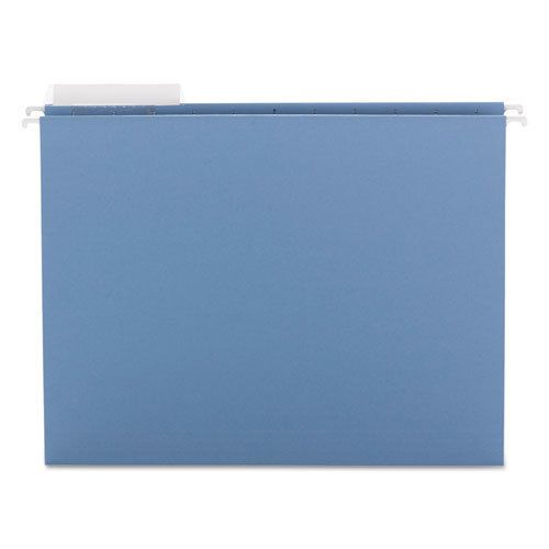 Smead color hanging folders with 1/3-cut tabs, 11 pt. stock, blue, 25/bx for sale