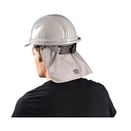 Hard hat cooling pad w/ neck shade, grey, one size, flame retardant, #969 for sale