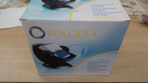 NEW Rolodex Rotary File Covered Swivel Card File Black 500 Card Capacity 66871