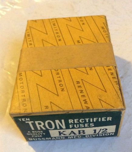 TRON Rectifier Fuses KAB 1/2 Lot Of 10 FREE SHIPPING