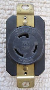 Marinco nema l5-20 r 20a 125v locking electrical plug female receptacle for sale