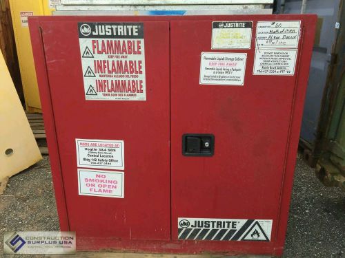 Justrite 60 Gallon Paints and Ink Flamable Cabinet Red       77419