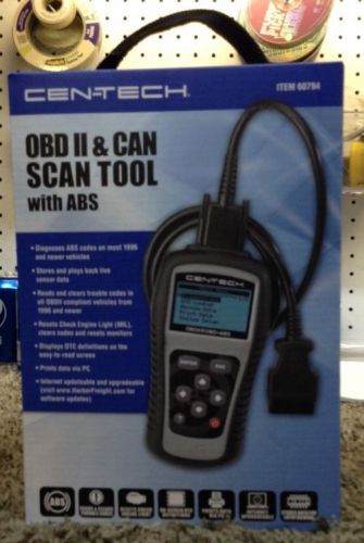 NEW! Cen-Tech OBD 2 &amp; Can Scan Tool W/ ABS #60794 ~~~~~