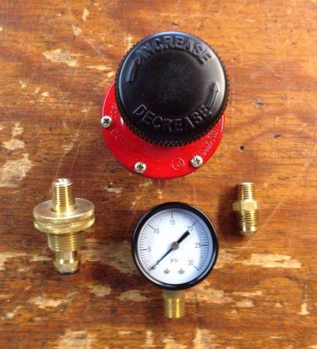 Propane hp  adjustable regulator 0-30 psi kit with p.o.l. handwheel fitting for sale