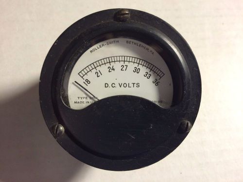 Vintage Roller-Smith DC Volts Meter Type DDH Sealed Gauge Measures 18-36