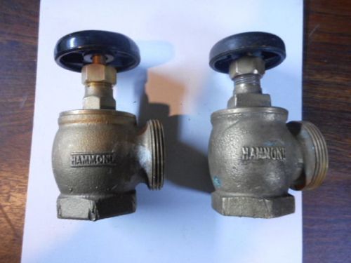 TWO VINTAGE*HAMMOND* HOT WATER / STEAM RADIATOR ANGLE  VALVES*** 1 1/4&#034; INCH