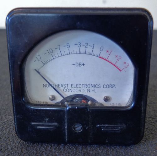 Vintage Northeast Electronics DB (Decibel) Gauge/Meter TTS-15B