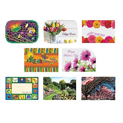 Hoffmaster 857205 Spring Seasonal Occasions Placemats, 8 Designs per Case,